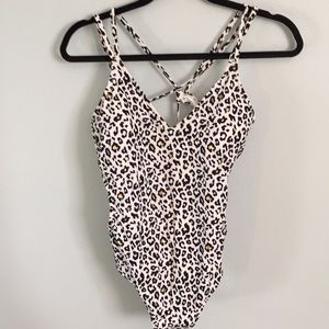 Leopard print one piece.